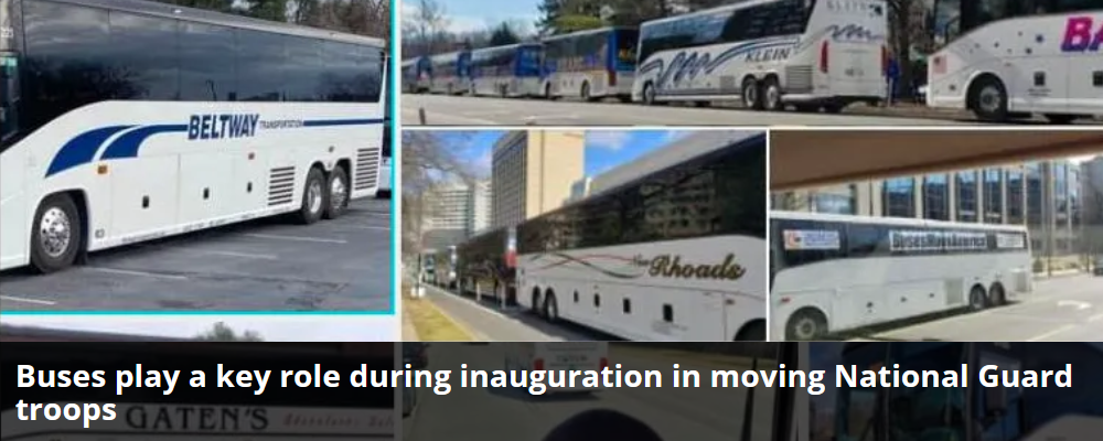 Motorcoaches played a different essential role at President Joe Biden's inauguration on Jan. 20.