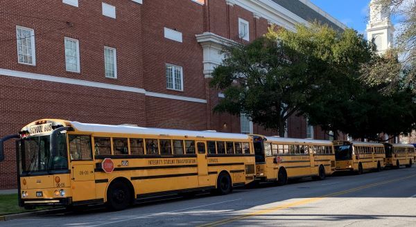 A Columbia, S.C.-based school bus contractor that had been sidelined by the COVID-19 pandemic resumed service last week, conducting its first athletic event trip in several months.