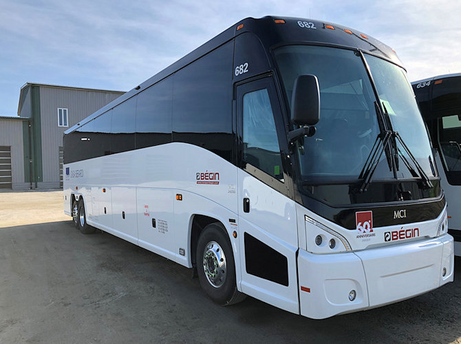 Transport Clement Begin's nine new 2020 MCI J4500 coaches