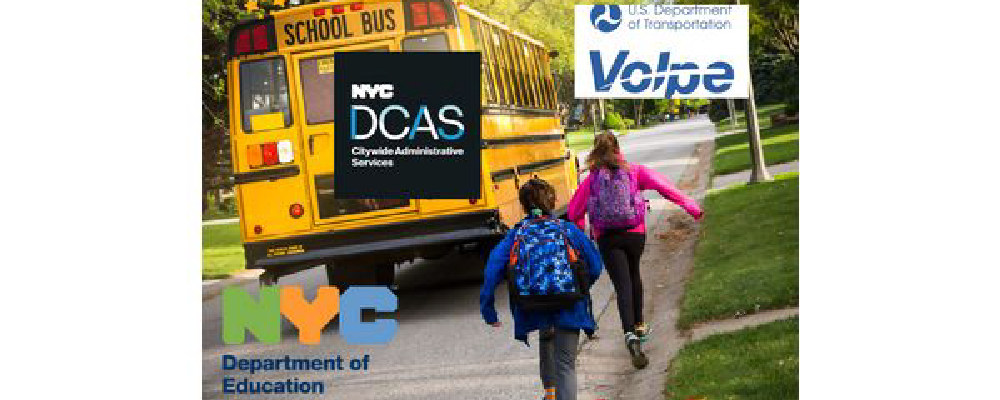 Working in partnership, DCAS, DOE, and USDOT Volpe will study ways to improve the design and operation of school buses in New York City
