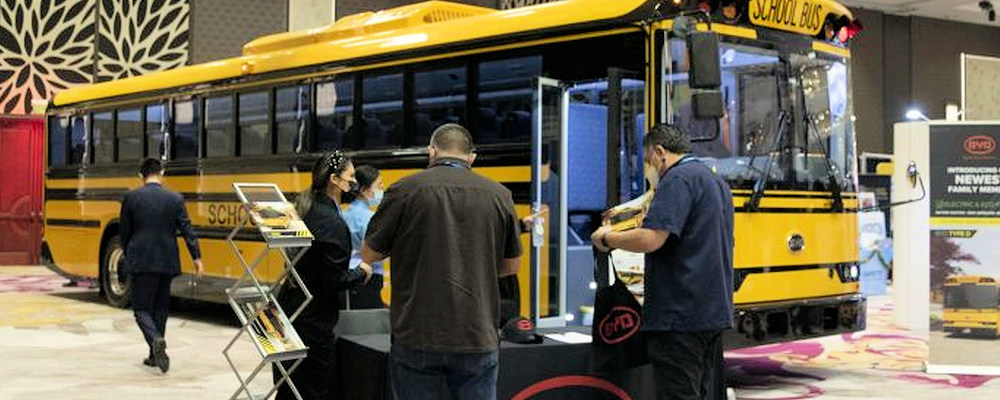 The movement toward electric vehicles is in full swing in the student transportation industry as evidenced by the technology displayed by bus manufacturers and conversion companies